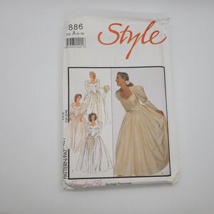 Vintage Style 1886 Wedding Dress Sewing Pattern Size 6-18 Sweetheart Gown Bow